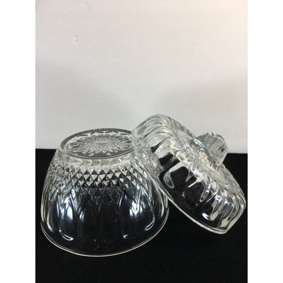 Vintage Reims France Pressed Glass Sugar Candy Dish Bowl with Lid - Picture 4 of 7